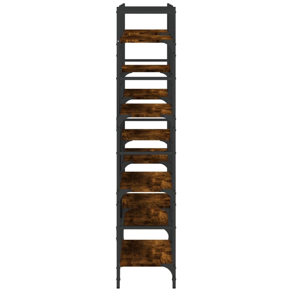 Libreria Rovere Fumo 160x28,5x136,5 cm in Legno Multistrato | homemem39
