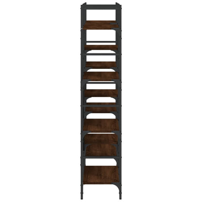 Libreria Rovere Marrone 160x28,5x136,5 cm in Legno Multistrato | homemem39