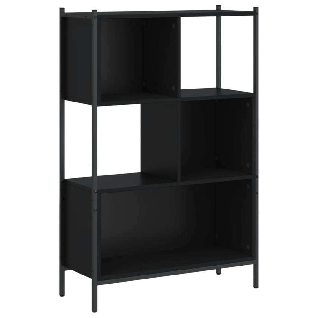 Libreria Nera 72x28x109 cm in Legno Multistrato | homemem39