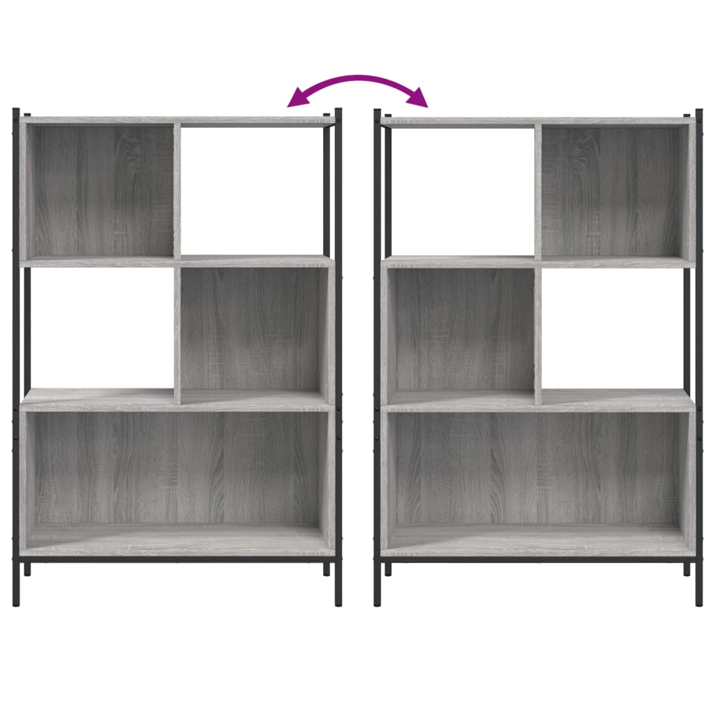 Libreria Grigio Sonoma 72x28x109 cm in Legno Multistrato | homemem39