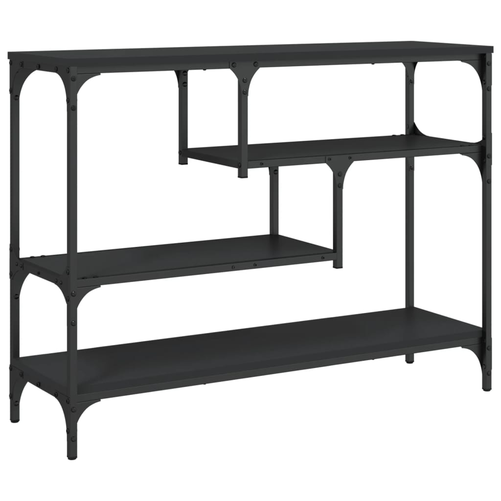 Tavolino Consolle Nero 100x30x75 cm in Legno Multistrato | homemem39