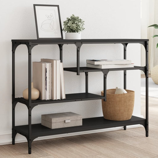 Tavolino Consolle Nero 100x30x75 cm in Legno Multistrato | homemem39