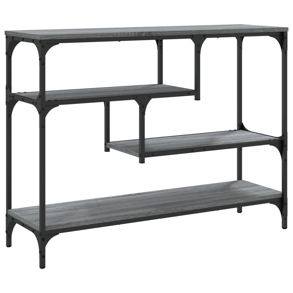 Tavolino Consolle Grigio Sonoma 100x30x75 cm Legno Multistrato - homemem39