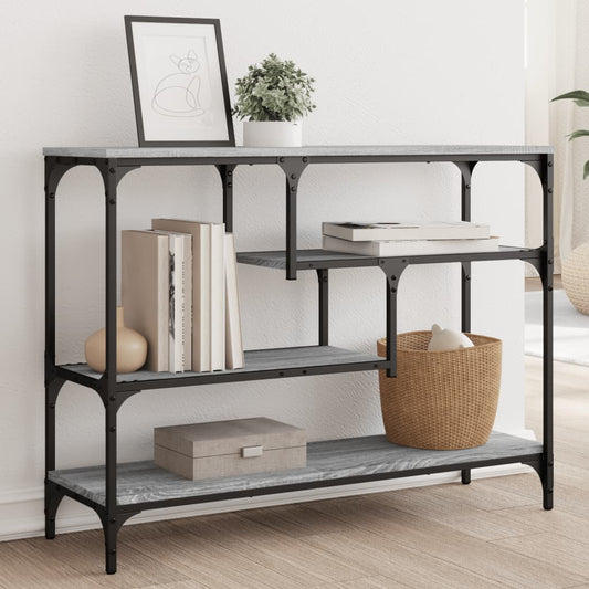 Tavolino Consolle Grigio Sonoma 100x30x75 cm Legno Multistrato - homemem39