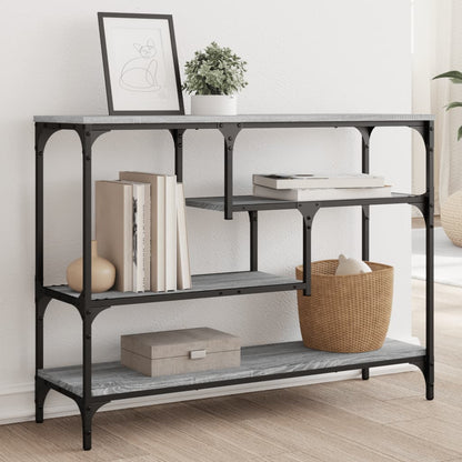 Tavolino Consolle Grigio Sonoma 100x30x75 cm Legno Multistrato - homemem39