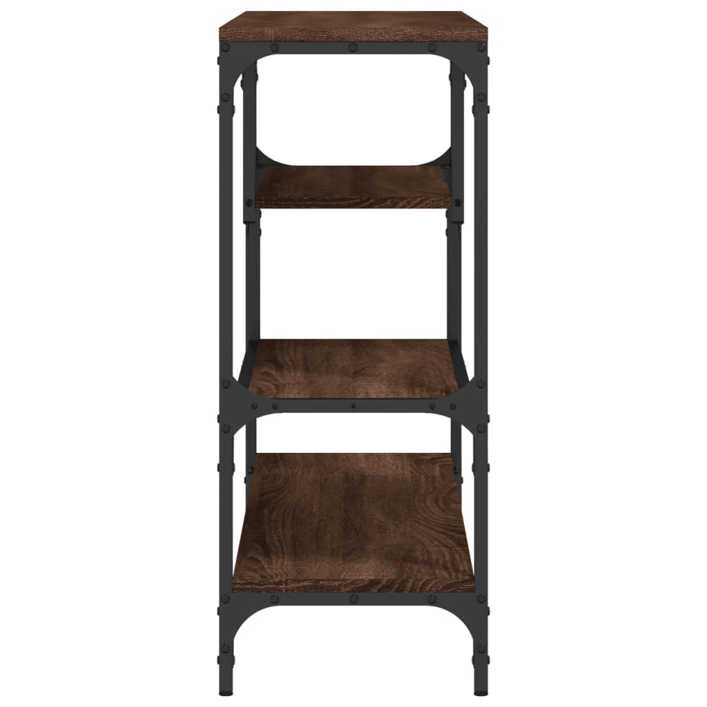 Tavolino Consolle Rovere Marrone 100x30x75 cm Legno Multistrato | homemem39