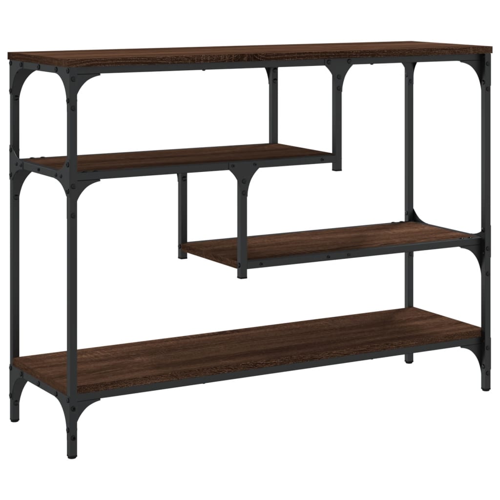 Tavolino Consolle Rovere Marrone 100x30x75 cm Legno Multistrato | homemem39