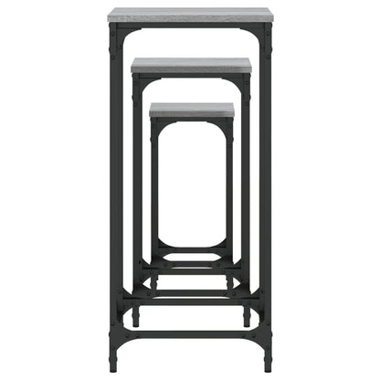 Tavolini Impilabili 3 pz Grigio Sonoma in Legno Multistrato - homemem39