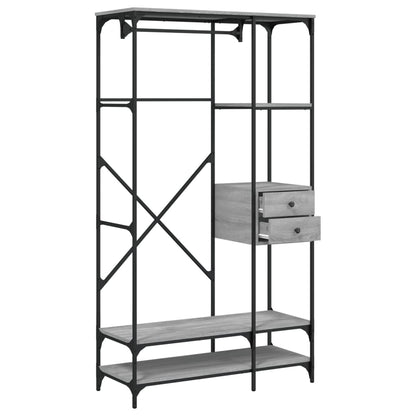 Armadio Cassetti Grigio Sonoma 100x40x180 cm Legno Multistrato - homemem39