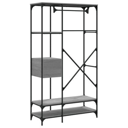 Armadio Cassetti Grigio Sonoma 100x40x180 cm Legno Multistrato - homemem39
