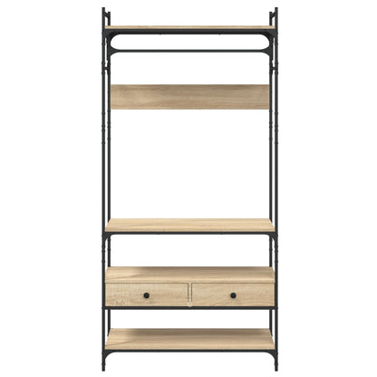 Armadio Cassetti Rovere Sonoma 89x39x184,5 cm Legno Multistrato