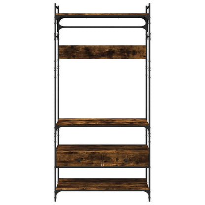 Armadio Cassetti Rovere Fumo 89x39x184,5 cm Legno Multistrato - homemem39