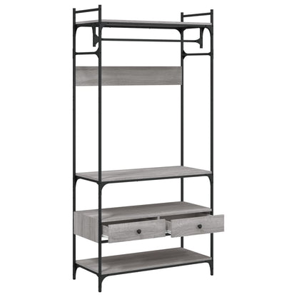 Armadio Cassetti Grigio Sonoma 89x39x184,5 cm Legno Multistrato