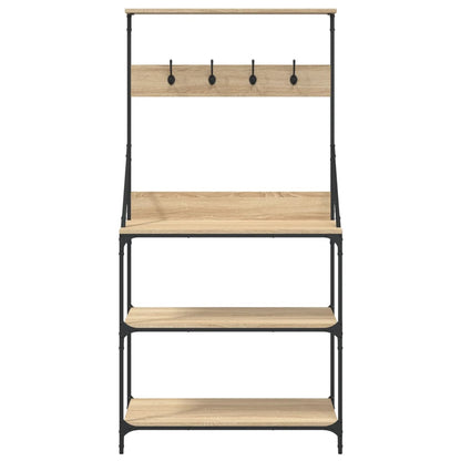 Scaffale Cucina Ganci 4 Ripiani Rovere Sonoma Legno Multistrato - homemem39