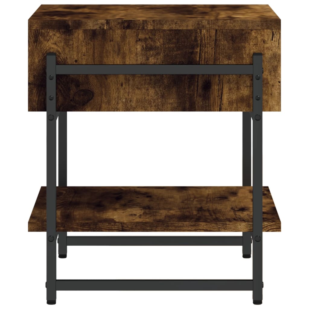 Tavolino da Salotto Rovere Fumo 40x40x45 cm Legno Multistrato | homemem39