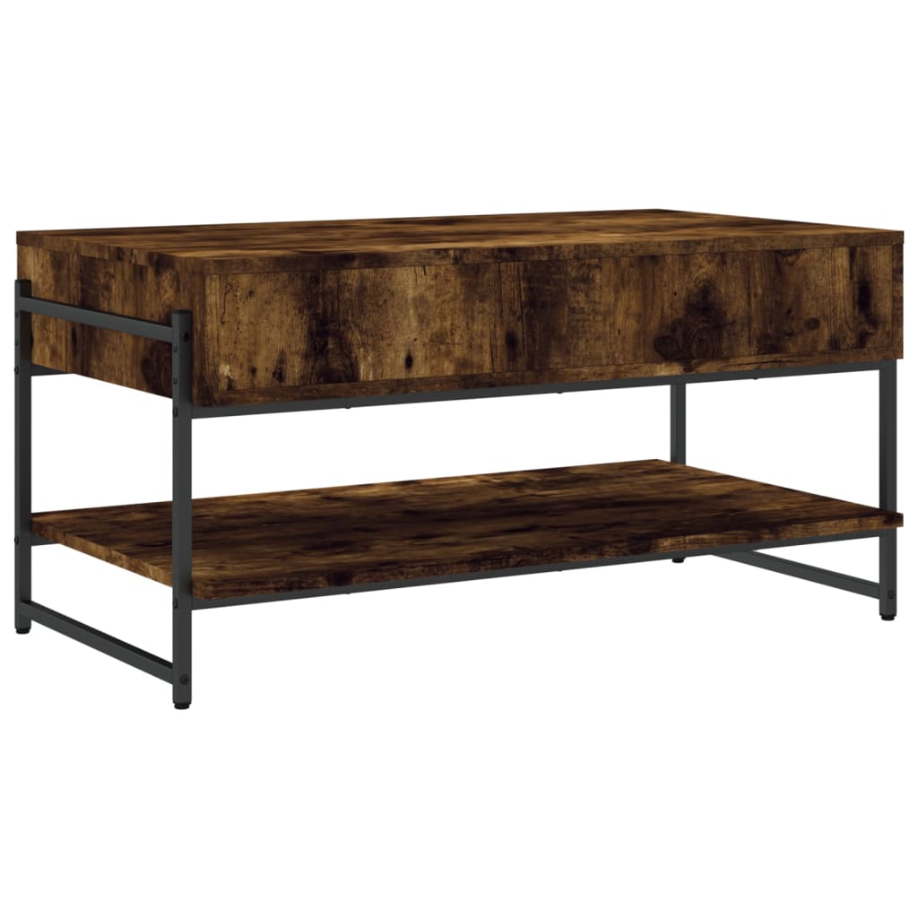 Tavolino da Salotto Rovere Fumo 90x50x45cm in Legno Multistrato | homemem39