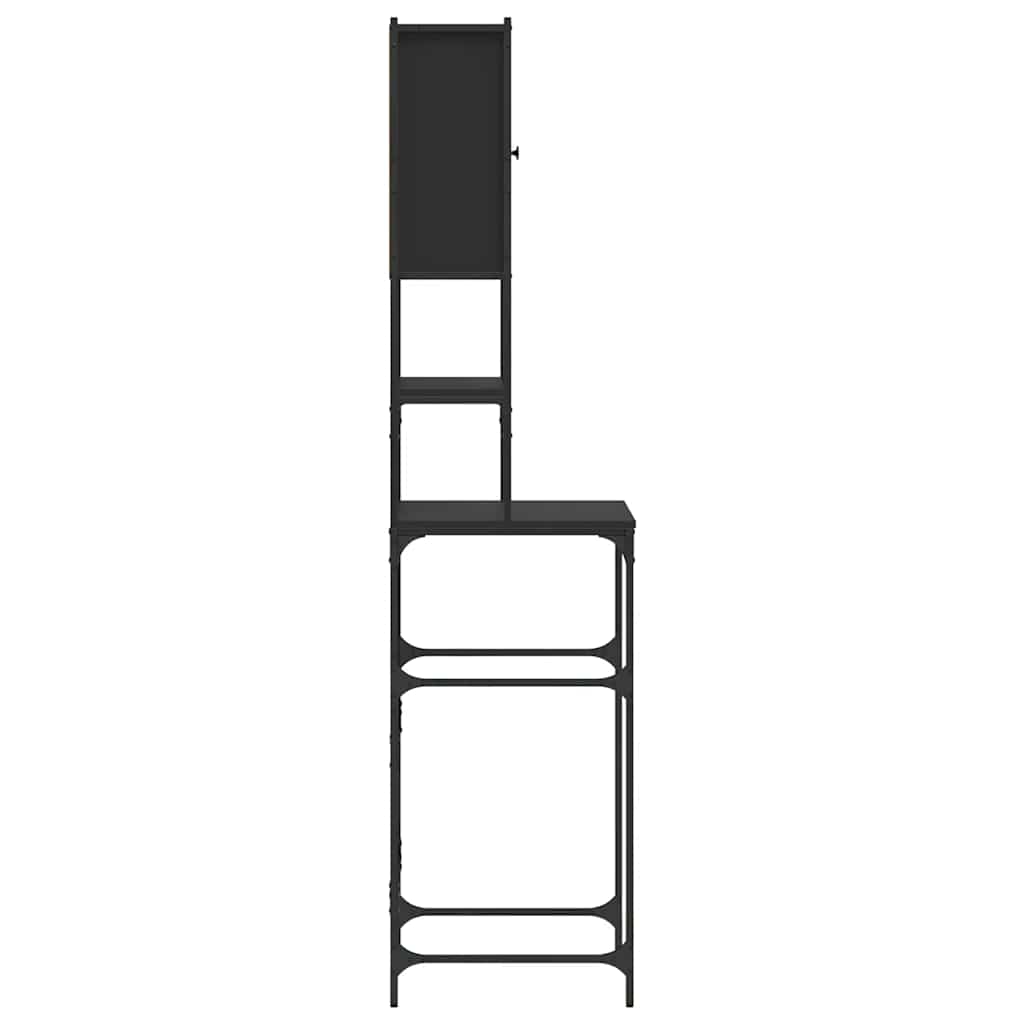 Mobile per Lavatrice Nero 68x48,5x194 cm | homemem39
