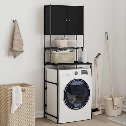 Mobile per Lavatrice Nero 68x48,5x194 cm