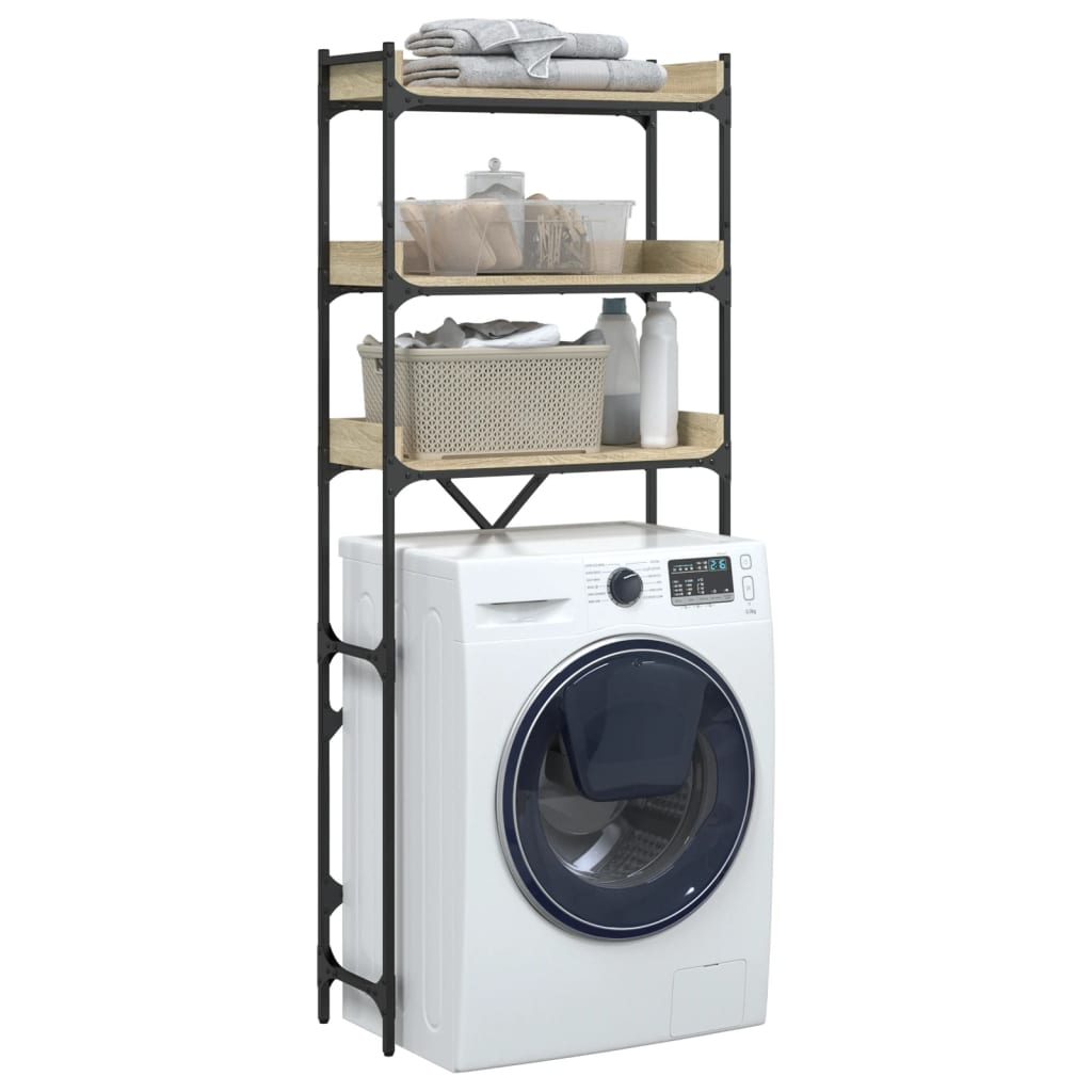 Scaffale per Lavatrice Rovere Sonoma 67x25x163 cm Multistrato | homemem39
