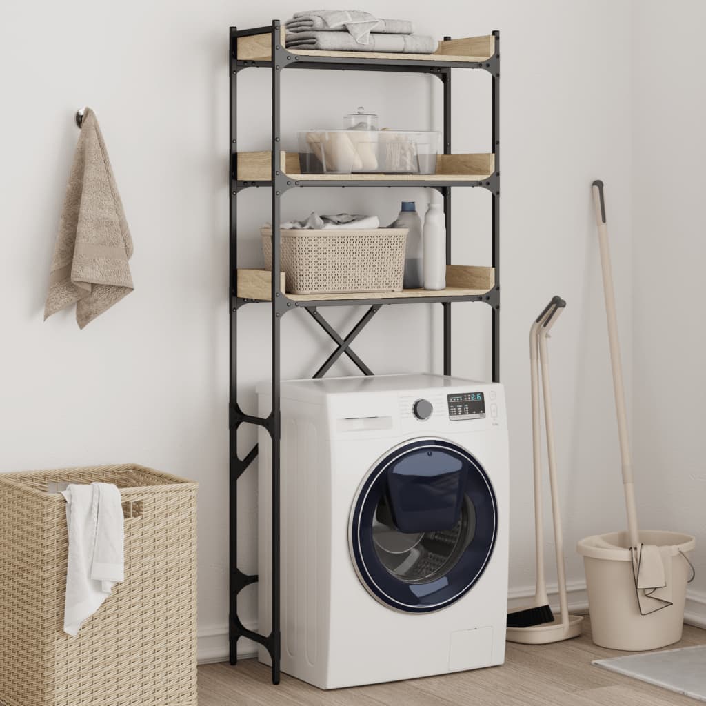Scaffale per Lavatrice Rovere Sonoma 67x25x163 cm Multistrato | homemem39