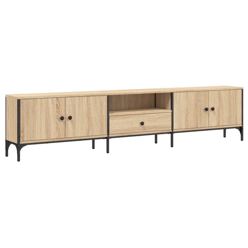 Mobile TV Cassetto Rovere Sonoma 200x25x44 cm Legno Multistrato - homemem39