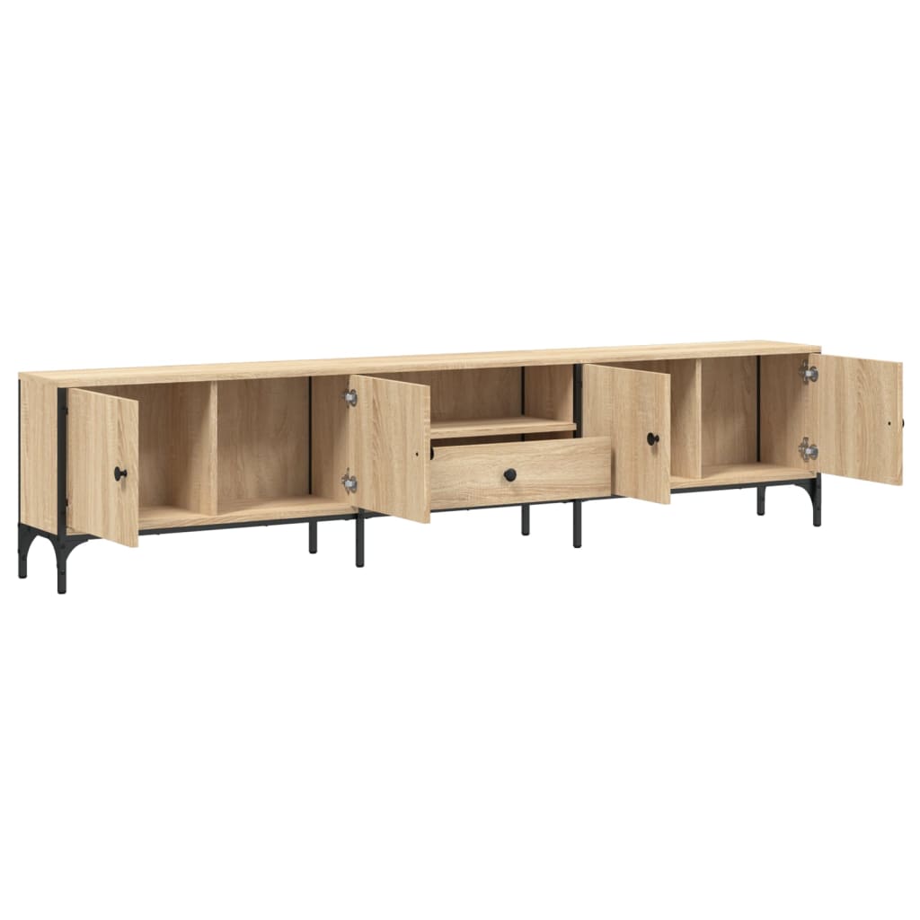 Mobile TV Cassetto Rovere Sonoma 200x25x44 cm Legno Multistrato - homemem39