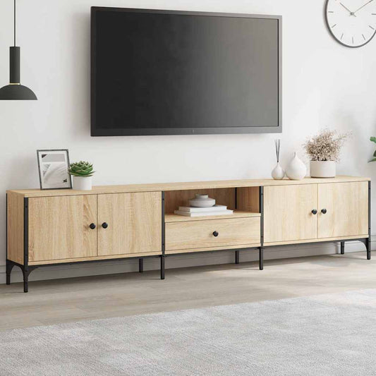 Mobile TV Cassetto Rovere Sonoma 200x25x44 cm Legno Multistrato | homemem39