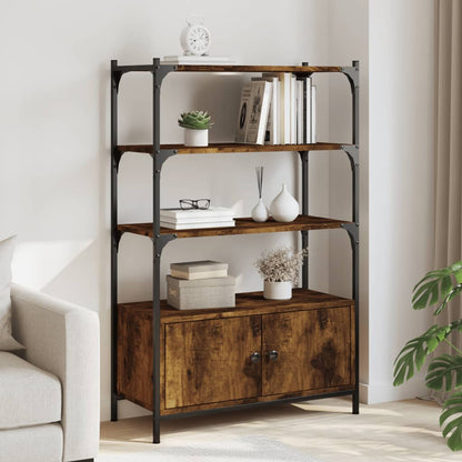 Libreria 3 Ripiani Rovere Fumo 70x30x109,5 cm Legno Multistrato | homemem39