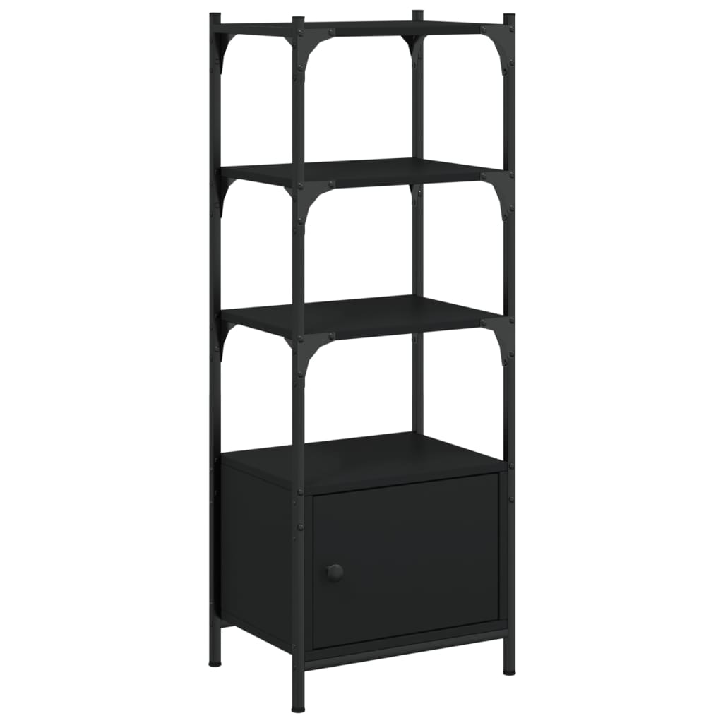 Libreria a 3 Ripiani Nera 41x30x109,5 cm in Legno Multistrato | homemem39