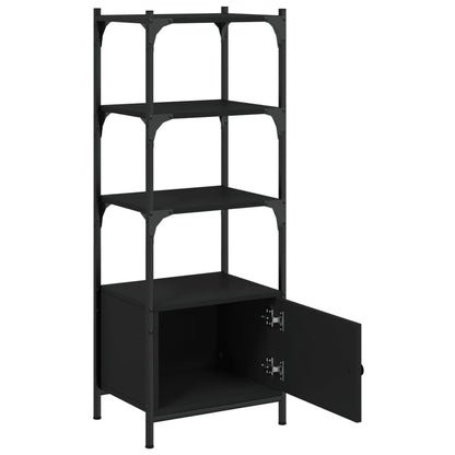 Libreria a 3 Ripiani Nera 41x30x109,5 cm in Legno Multistrato | homemem39