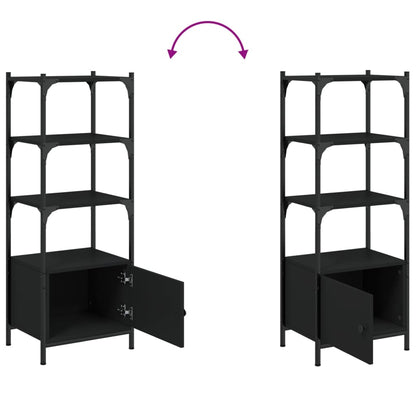 Libreria a 3 Ripiani Nera 41x30x109,5 cm in Legno Multistrato | homemem39