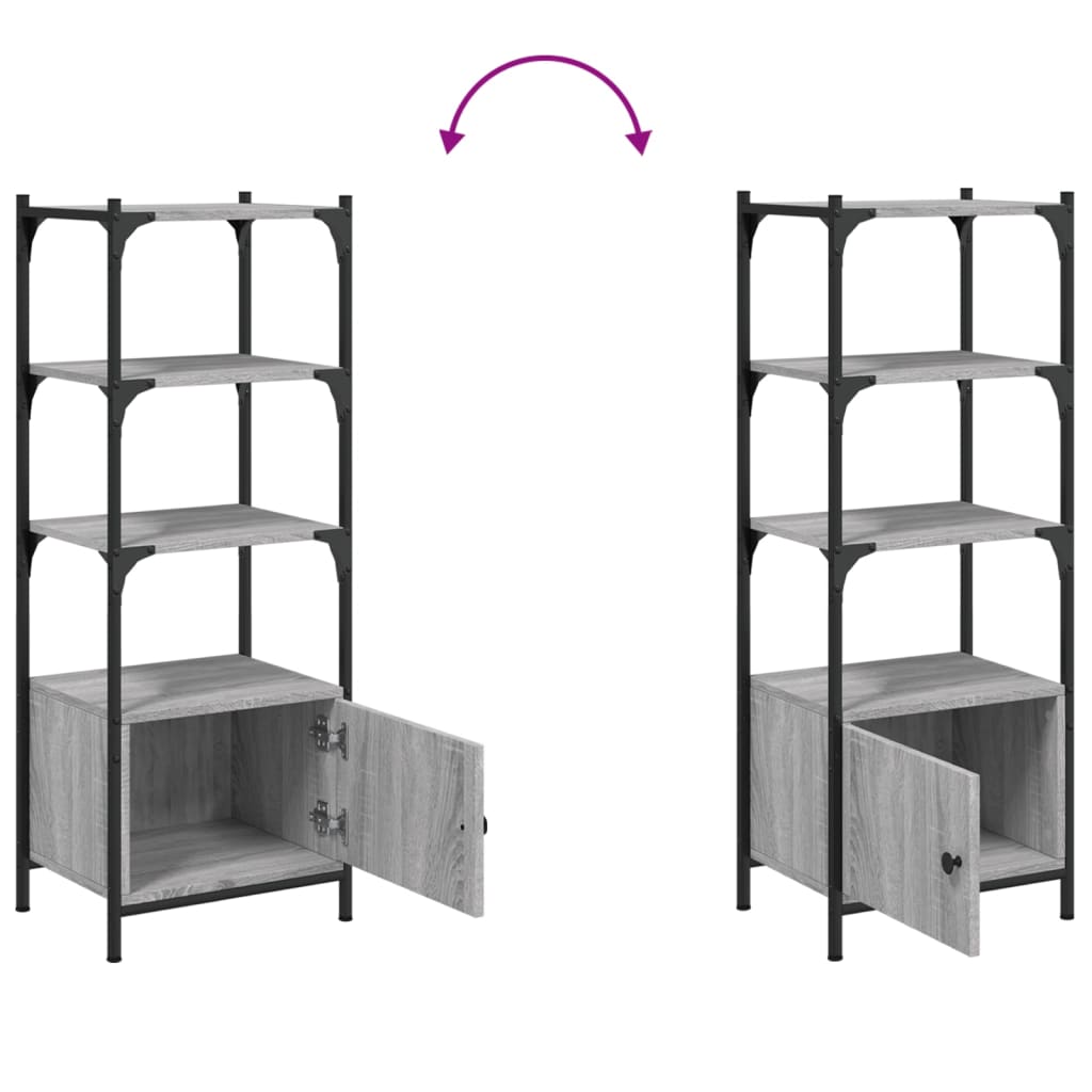Libreria 3Ripiani Grigio Sonoma 41x30x109,5cm Legno Multistrato | homemem39