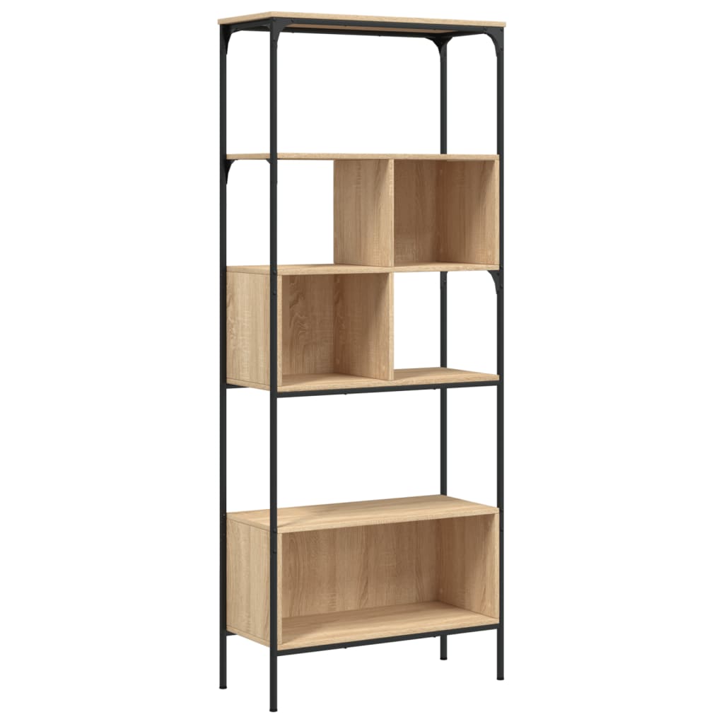 Libreria 5Ripiani Rovere Sonoma 76x33x188,5cm Legno Multistrato | homemem39