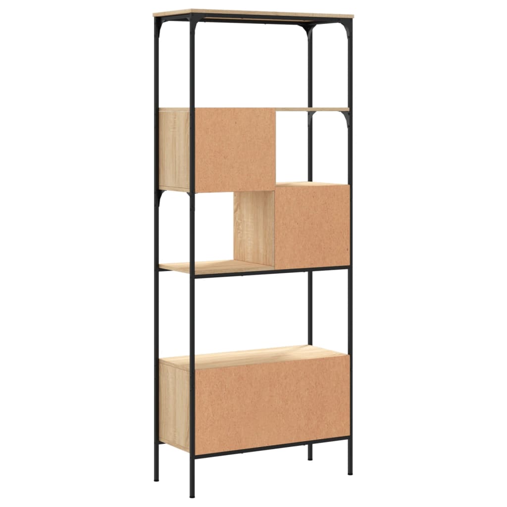 Libreria 5Ripiani Rovere Sonoma 76x33x188,5cm Legno Multistrato | homemem39