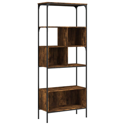Libreria 5 Ripiani Rovere Fumo 76x33x188,5 cm Legno Multistrato | homemem39