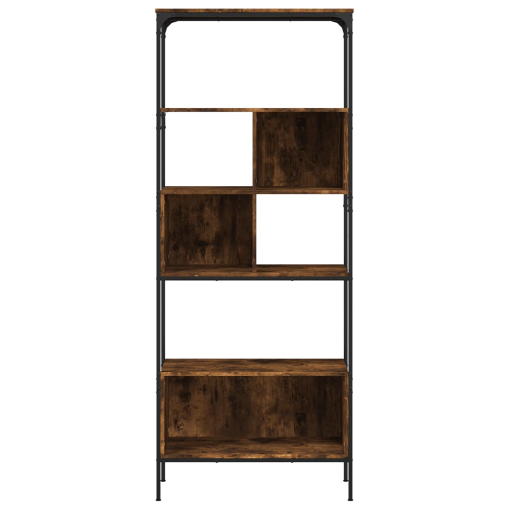 Libreria 5 Ripiani Rovere Fumo 76x33x188,5 cm Legno Multistrato | homemem39