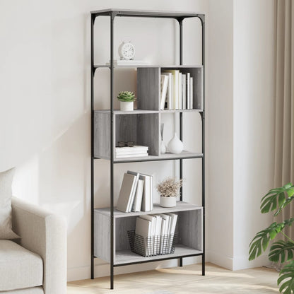 Libreria 5Ripiani Grigio Sonoma 76x33x188,5cm Legno Multistrato | homemem39