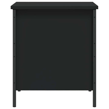 Panca Portaoggetti Nera 40x42,5x50 cm in Legno Multistrato - homemem39