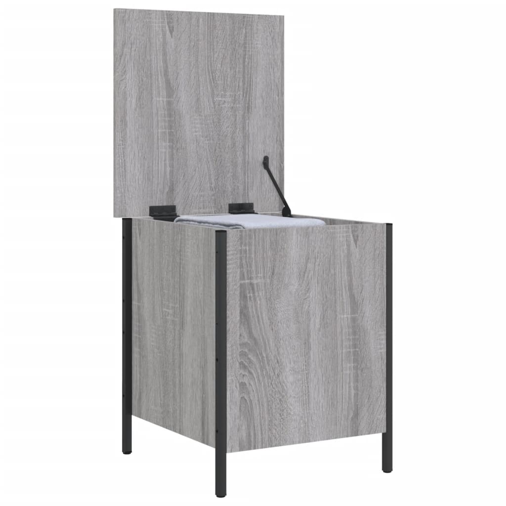 Panca Portaoggetti Grigio Sonoma 40x42,5x50cm Legno Multistrato - homemem39