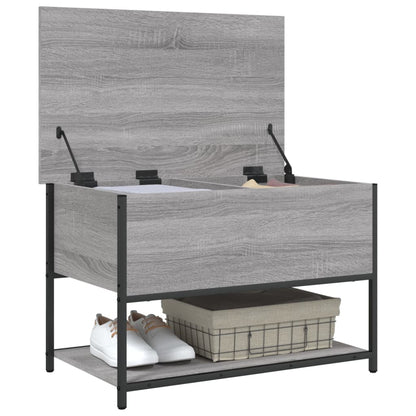Panca Portaoggetti Grigio Sonoma 70x42,5x47cm Legno Multistrato - homemem39