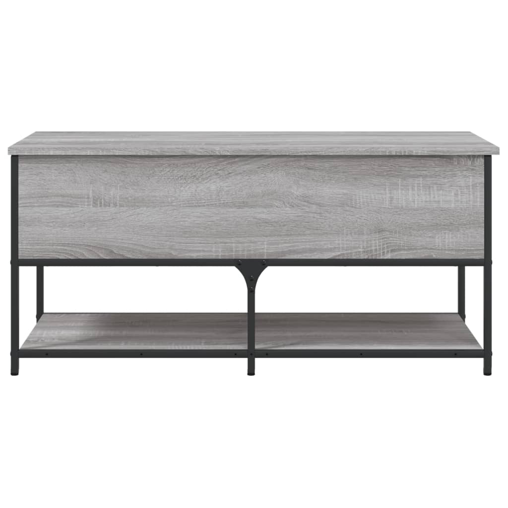 Panca Portaoggetti Grigio Sonoma 100x42,5x47 Legno Multistrato - homemem39