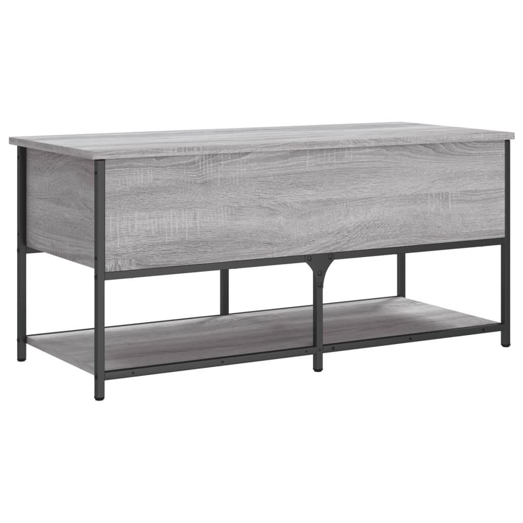 Panca Portaoggetti Grigio Sonoma 100x42,5x47 Legno Multistrato - homemem39