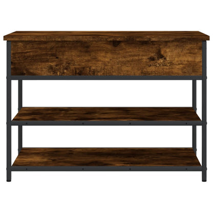 Panca Porta Scarpe Rovere Fumo 70x42,5x50 cm Legno Multistrato - homemem39