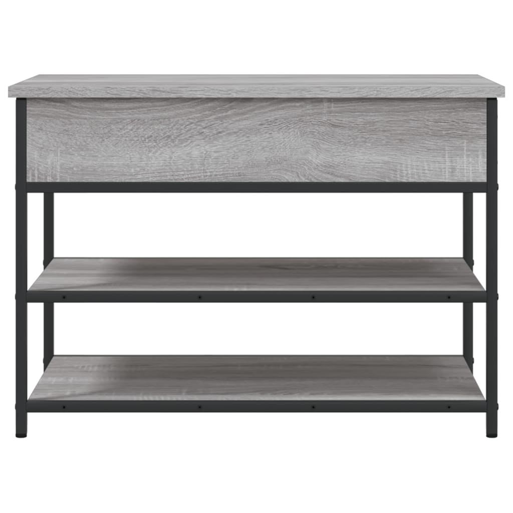 Panca Porta Scarpe Grigio Sonoma 70x42,5x50cm Legno Multistrato - homemem39