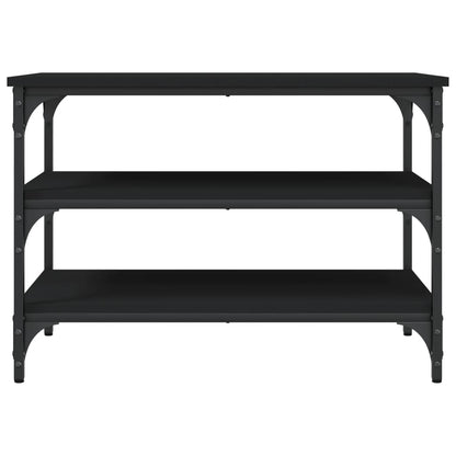 Panca Porta Scarpe Nera 70x38,5x49 cm in Legno Multistrato - homemem39