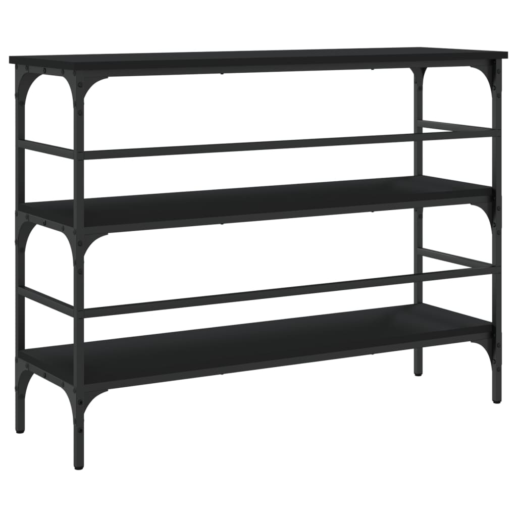 Tavolino Consolle Nero 100x32x75 cm in Legno Multistrato - homemem39