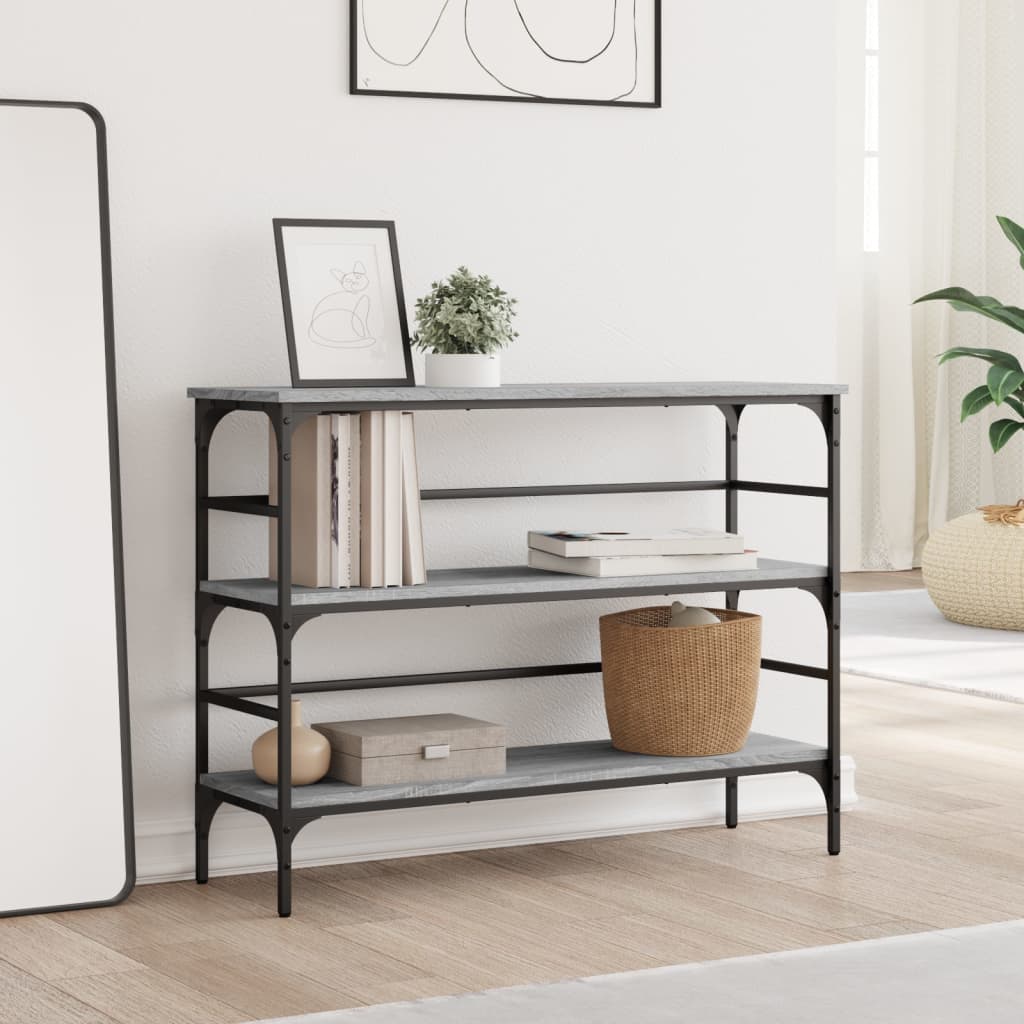 Tavolo Consolle Grigio Sonoma 100x32x75 cm in Legno Multistrato | homemem39