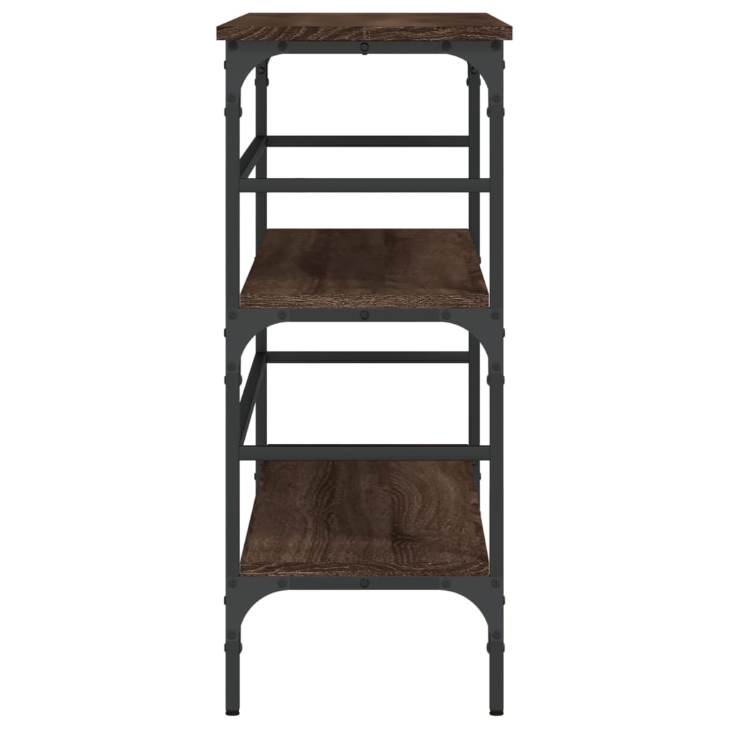 Tavolino Consolle Rovere Marrone 100x32x75 cm Legno Multistrato - homemem39