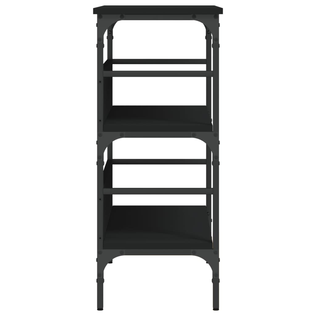 Tavolino Consolle Nero 75x32x75 cm in Legno Multistrato - homemem39