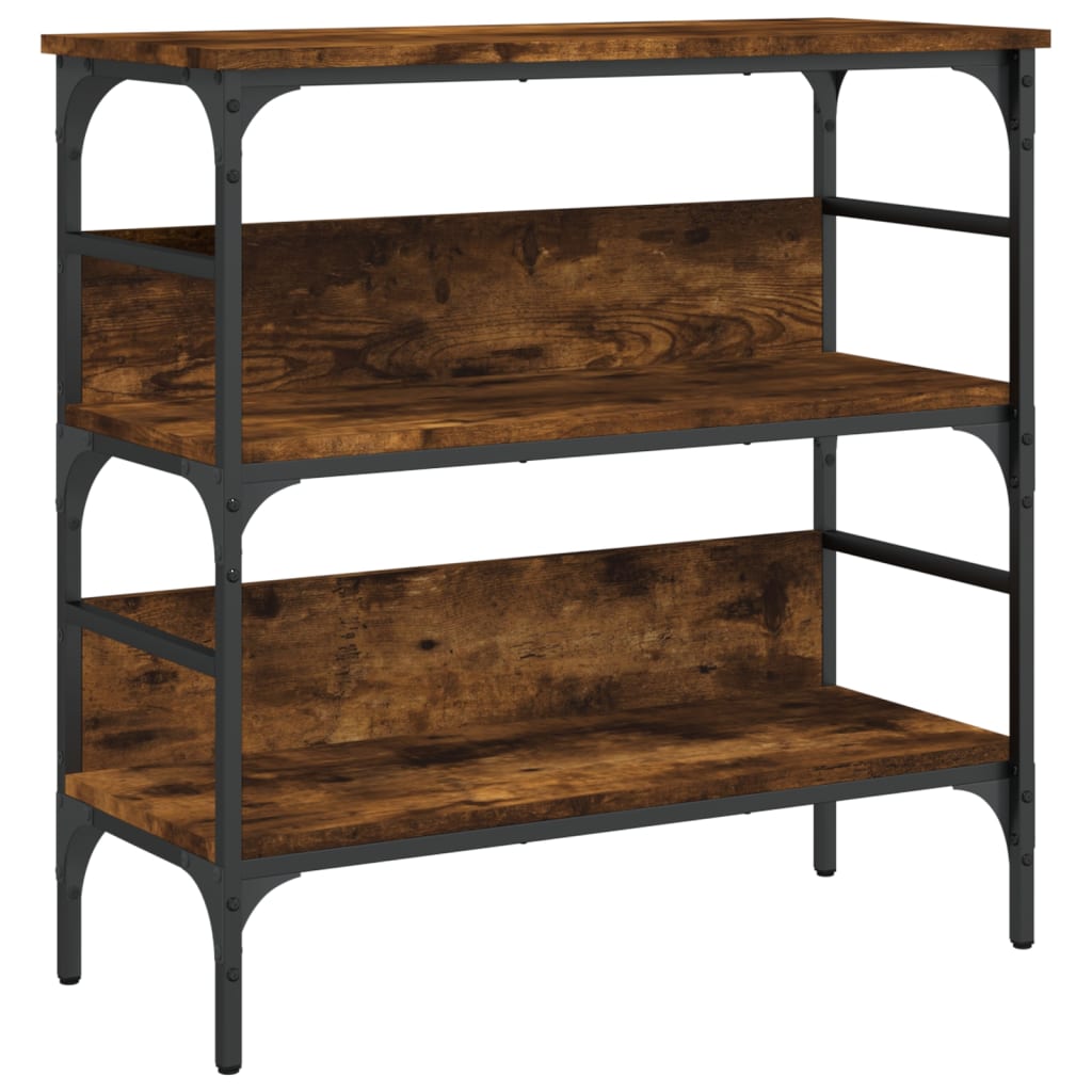 Tavolino Consolle Rovere Fumo 75x32x75 cm in Legno Multistrato | homemem39